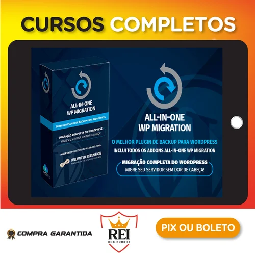 All in One WP Migration - v2.61 Unlimited Extension + todos os addons